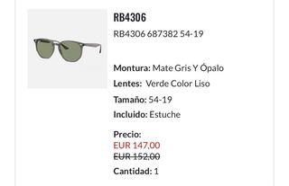 Gafas de sol Ray-Ban RB4306 Negras
