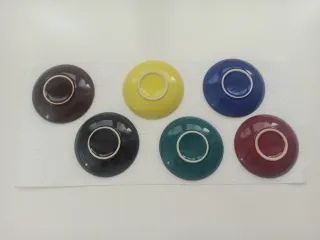 Conjunto 6 Tazas y Platillos Café Multicolor