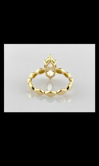 Anillo Oro 18k Diamante Marquesita