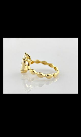 Anillo Oro 18k Diamante Marquesita