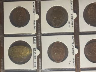 12 Gettoni Souvenir Allungati Monete