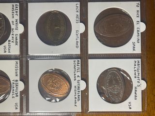 12 Gettoni Souvenir Allungati Monete