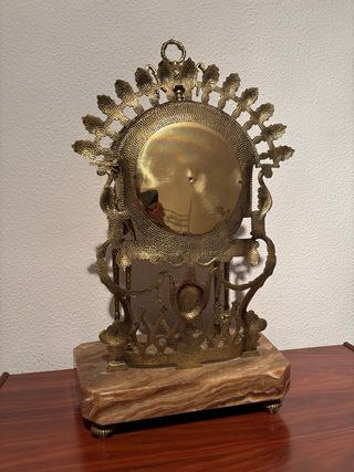 Reloj y Candelabros Bronce