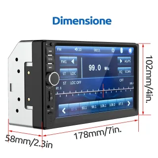 Stereo 2 DIN 7 pollici Full HD
