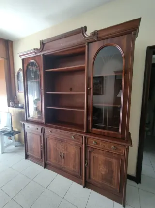 Mueble comedor Vitrina Vintage Madera y Cristal