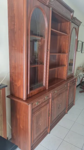 Mueble comedor Vitrina Vintage Madera y Cristal