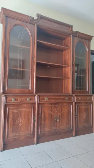 Mueble comedor Vitrina Vintage Madera y Cristal