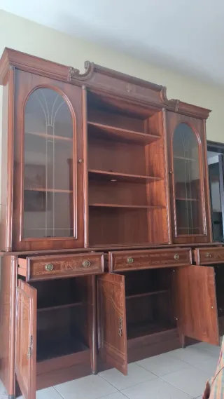 Mueble comedor Vitrina Vintage Madera y Cristal