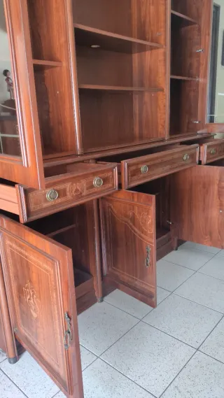 Mueble comedor Vitrina Vintage Madera y Cristal