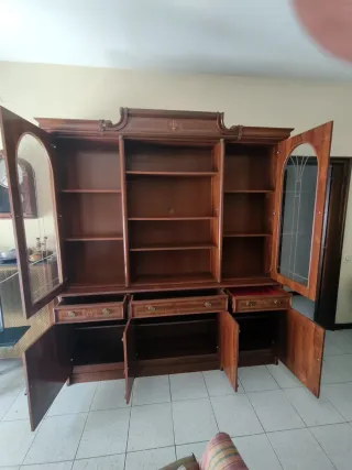 Mueble comedor Vitrina Vintage Madera y Cristal