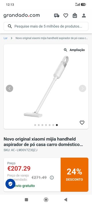 Aspirador Vertical Xiaomi Sem Fios Novo Caixa