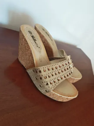 Zeppe eleganti Bellamica oro taglia 40