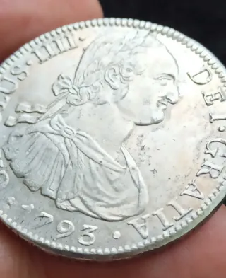 Moneda de plata 8 reales  Carlos IIII 1793