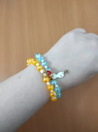 Lote 5 pulseras elásticas abalorios