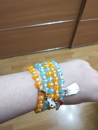 Lote 5 pulseras elásticas abalorios