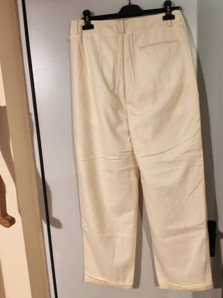Pantaloni Ball Misto Lana Vintage Beige