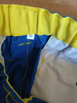 Pantaloni Poste Italiane Blu/Giallo Tg 50 Cotone
