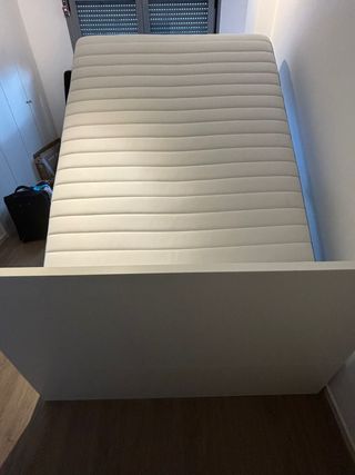 Cama 140x200 Canapé Abatible + Colchón + Cojines