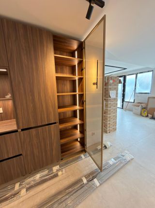 Vitrinas Cocina Madera y Cristal