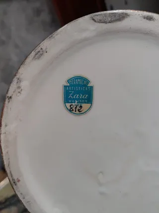 Jarrón antiguo porcelana decorado