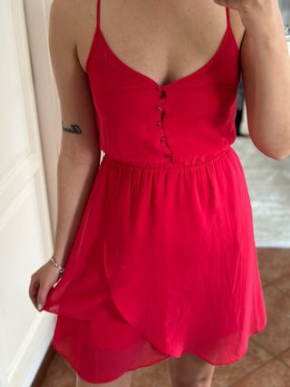 Vestido Bershka Vermelho Tamanho XS