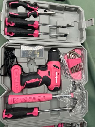 Kit Ferramentas Rosa Hi-Spec 8V