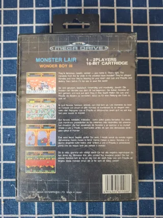 MEGADRIVE WONDERBOY 3 MONSTER LAIR ORIGINAL