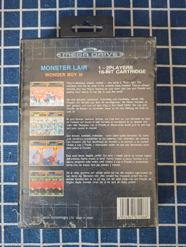 MEGADRIVE WONDERBOY 3 MONSTER LAIR ORIGINAL
