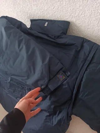 Cazadora de trabajo azul