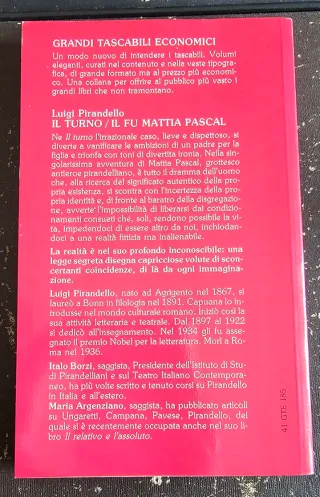Libro "Il turno, Il fu Mattia  Pascal "