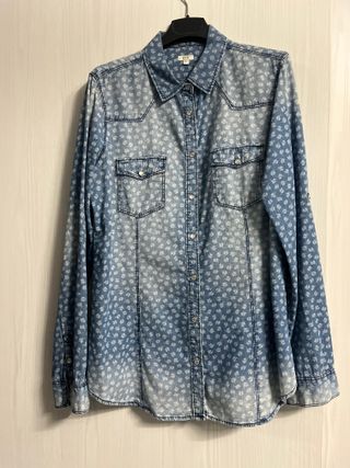 Camicia OVS jeans fantasia floreale taglia L
