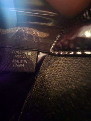 Chaqueta larga acolchada Zara negra