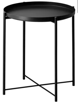 Mesa auxiliar/bandeja Gladom Ikea negra