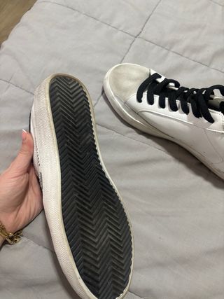 Golden Goose Zapatillas Estrella Purpurina Plata