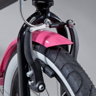 Bicicleta niños 16 pulgadas Btwin 500 Spy Hero Girl negra