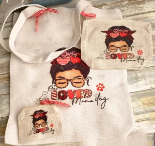 Conjunto bolsos One Loved Mama Dog
