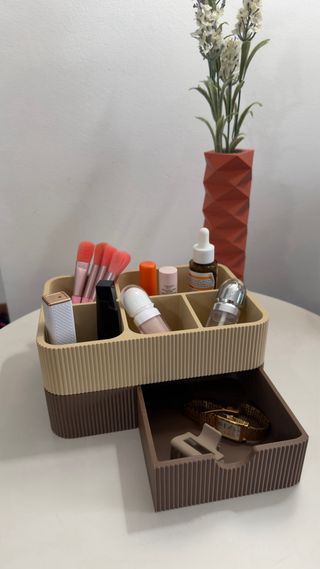 Organizador de maquiagem com gaveta