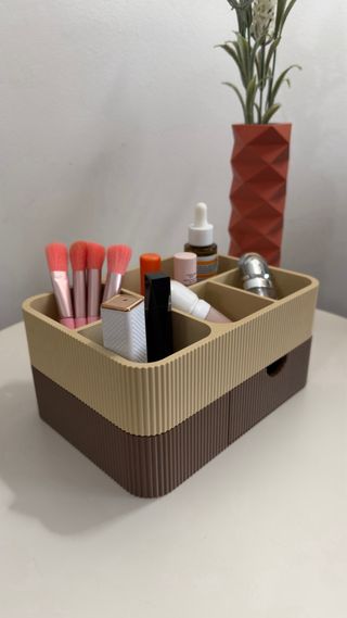 Organizador de maquiagem com gaveta