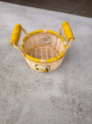Cestino vimini ceramica Almar nuovo