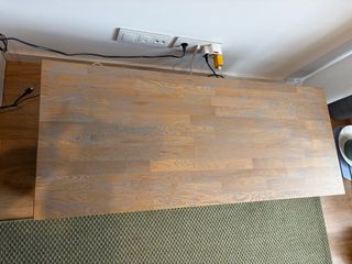 Mueble TV madera restaurado azul/marrón