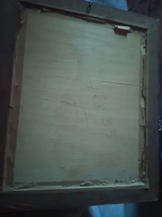 Coppia di quadri firmati con cornice in legno originale