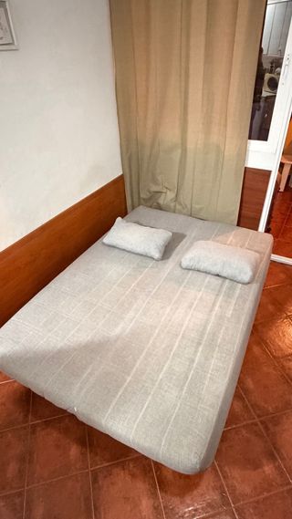 Sofá Cama Gris Tela