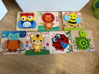 Puzzles de Madera Animales (7 piezas)