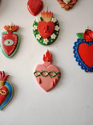Cuore Sacro Decorazione Argilla