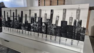Cuadro Skyline Moderno Blanco y Negro