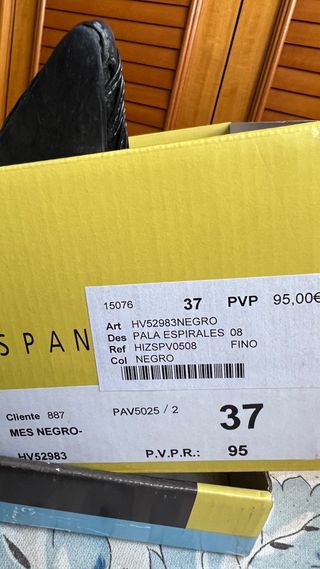 Zapatos de vestir negros T37