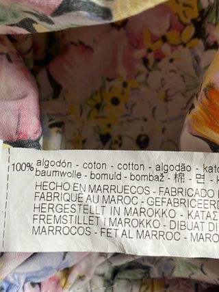 Vestido Zara Fruncido Estampado Floral Talla L