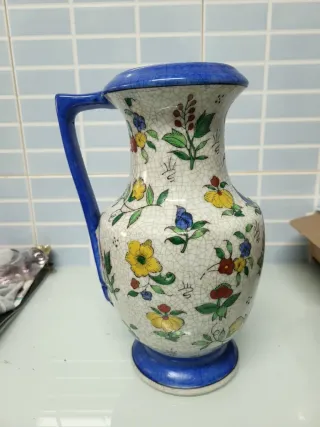 Jarrón de cerámica vintage diseño floral