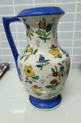 Jarrón de cerámica vintage diseño floral