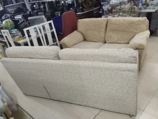 Sofá 2 plazas tela beige